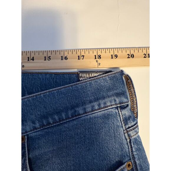 NWT J.Crew Wide-Leg Full-Length Jeans Sz 34 Light Wash High Rise Stretch - Picture 7 of 10